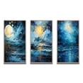 thumbnail image 2 of Designart "Teal Yellow Ocean Charm Pastoral VI" Nautical & Beach Framed Wall Art Set Of 3 - Teal Ocean Frame Gallery Wall Set For Home Decor, 2 of 7