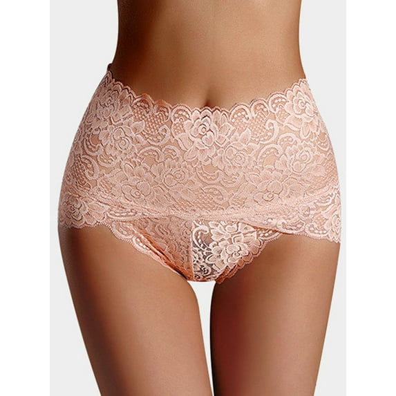 Bmnmsl Women Lace Panties Stretched Lace Cozy Briefs Solid Color Underwear