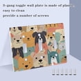 thumbnail image 4 of Haosy Light Switch Cover Plate 3 Gang Electrical Outlet Covers Colorful Cute Dogs Face Decorate Wall Plate 4.56”x4.48”, 4 of 8