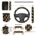 thumbnail image 7 of XYZCANDO Sunflower Skull Car Seat Covers Full Set Polyester Seatbelt Strap Pads Car Steering Wheel Cover Air Vent Storage Bag Car Coasters Wristlet Keychain,Pack of 15,Auto Interior Decor, 7 of 7