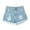 BU2, variant on Ripped Irregular Cat Whisker Hem Plus Size Denim Shorts High Waist Pants for Women Grey,M