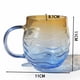 thumbnail image 5 of Wosthever Tazas de café con asa, hechas a mano con vidrio marino y forma de ola. Multifuncionales y aptas para bebidas frías y calientes. Mostrada, 5 of 6