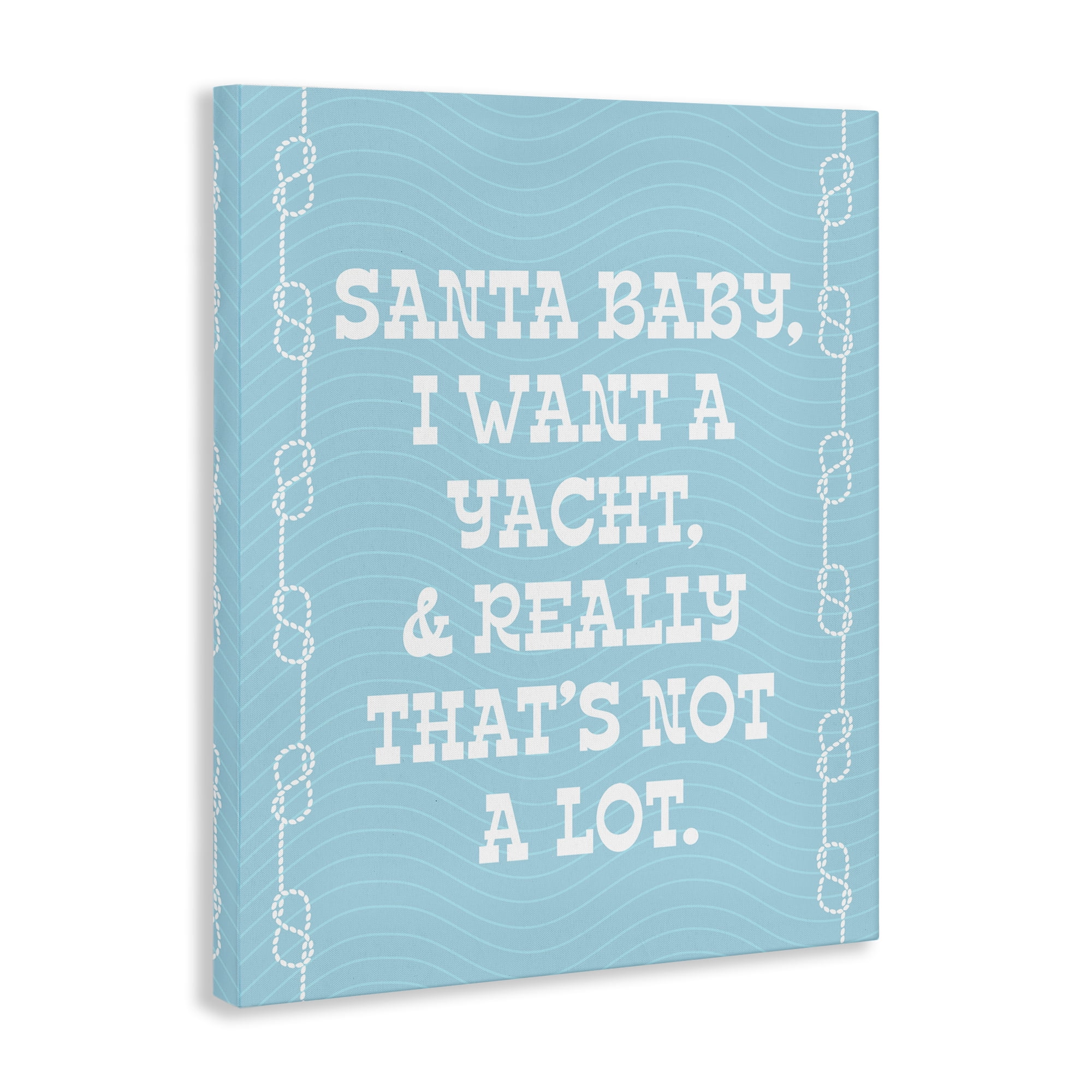 Stupell Industries Funny Yacht For Christmas Holiday Painting Gallery Wrapped Canvas Art Print Wall Art, 36 x 48