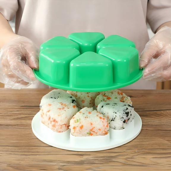 ACDANC Sushi Mold Triangle Onigiri Mold Bento Box Japanese Sushi Making Kit Sushi Press Maker Rice Ball Box