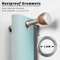 thumbnail image 6 of Outdoor Curtains for Patio Waterproof, Teal Ombre Windproof Pravicy Outside Porch Blackout Curtain, Turquoise White Gradient Modern Abstract Art Sun Blocking Grommets Curtains for Cabana 54"x108", 6 of 9