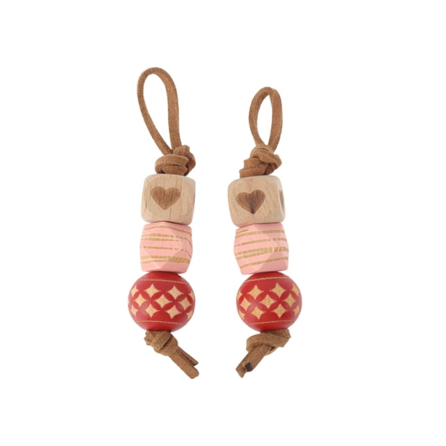 Accesorios de zapatos de moda con cuentas de patrón argyle, 1 par de encantos para agujetas, rojo y rosa