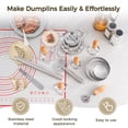 thumbnail image 3 of Dumpling Maker Kit Set, 15 PCS Empanadas Press, Ravioli Cutter, Pasta Cutter Wheel And Baking Mat For Ravioli, Stainless Sharp Dumpling Making Tool, 3 of 8
