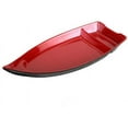 thumbnail image 4 of czcpp-HSSB-10RB, Sushi Boat Shape Plate Sushi Sashimi Serving Plate Melamine Plastic Tray 10 x 4.5 Inch (Red Black), 4 of 4