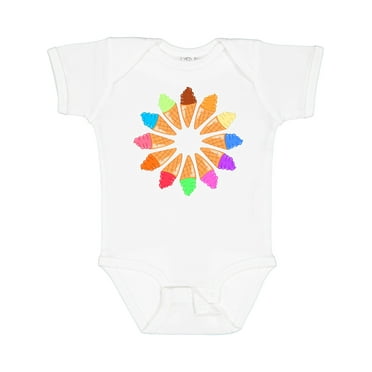 Inktastic Ice Cream Cone Starburst Boys or Girls Baby Bodysuit