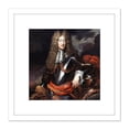 thumbnail image 1 of Anonymous Portrait King James II England Painting 8X8 Inch Square Wooden Framed Wall Art Print Picture with Mount, 1 of 4