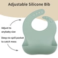 thumbnail image 4 of Silicone Baby Feeding Set, Food Grade Silicone Suction Bowl, Divided Suction Plates, Bib, Spoons Set, Toddlers Self Feeding Supplies Set, 4 of 6