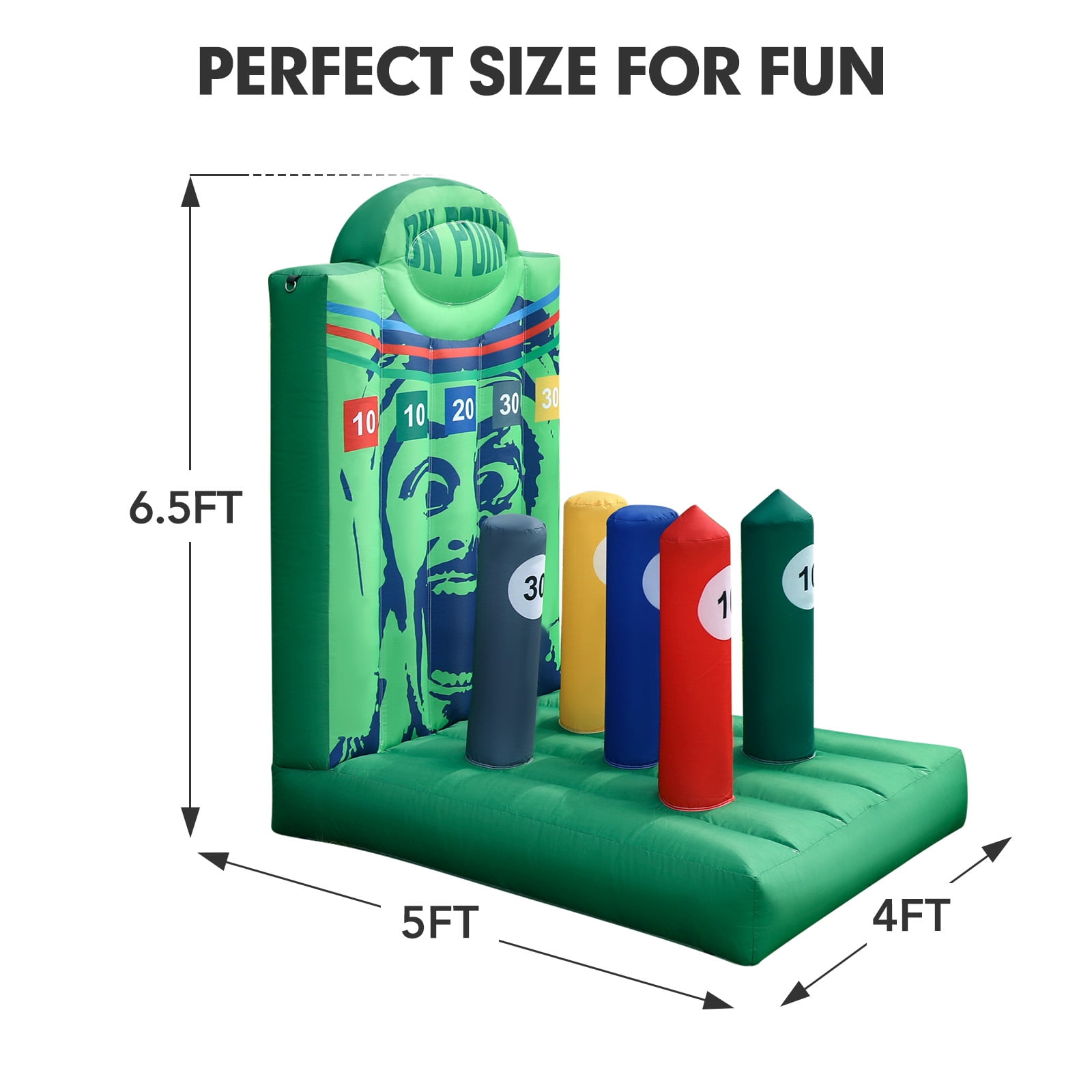 Wellcomer Inflatable Ring Toss Carnival Game with built-in Blower, portable tossing game