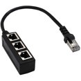 thumbnail image 1 of Cable adaptador Ethernet de red de 1 a 3 puertos, divisor de cable de red, cable de extensión Ethernet de uno a tres Afortunado Sencillez, 1 of 2