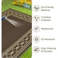 thumbnail image 3 of Memoryfield 9' x 12' Outdoor Rug Waterproof, Reversible Plastic Straw Patio Mat, Portable Rug for Deck, RV, Camping & Balcony, Brown/Coffee, 3 of 8