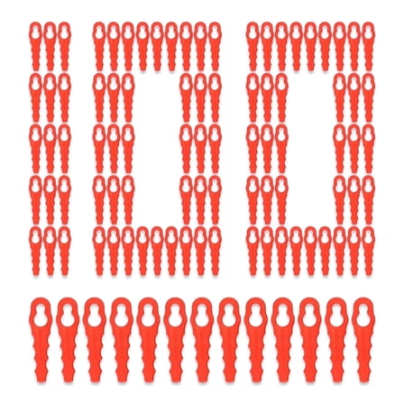 OKYMOTOR 100Pcs Thickened Plastic Lawn Trimmer Blade Wear Resistant for Sun Joe 24V GT10 24V and RedBack SWIFT 40V Grass Trimmers