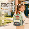 thumbnail image 7 of Lomyolo Toddler Backpack for Girls 3-8, Small Kids Backpack for Preschool Kindergarten, Lightweight School Backpack with Cartoon Patterns, Oxford Bookbag for Travel-GREEN, 7 of 7