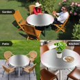 thumbnail image 4 of Pink Grey Round Tablecloth for 36-44 Inch Tables, Fitted Table Cover with Elastic Edge, Gray Farmhouse Modern Rustic Waterproof Outdoor Table Cloth Protector for Patio Garden Dinner Picnic, 4 of 9