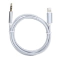 thumbnail image 1 of Cable auxiliar para automóvil para IOS 12 Audio auxiliar de 3,5 mm para adaptador de interfaz IOS Cable trenzado de nailon Blanco, 1 of 5