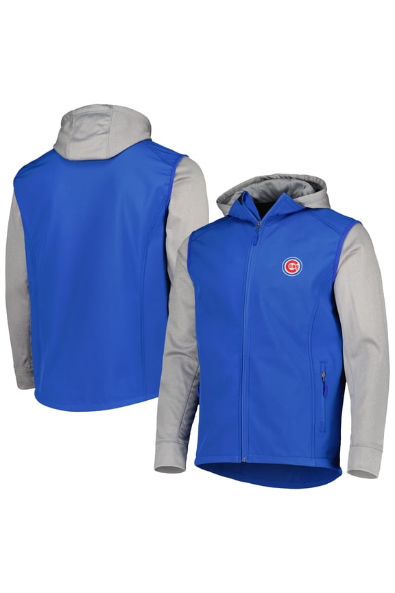 Men's Dunbrooke Royal/Heather Gray Chicago Cubs Alpha Full-Zip Jacket