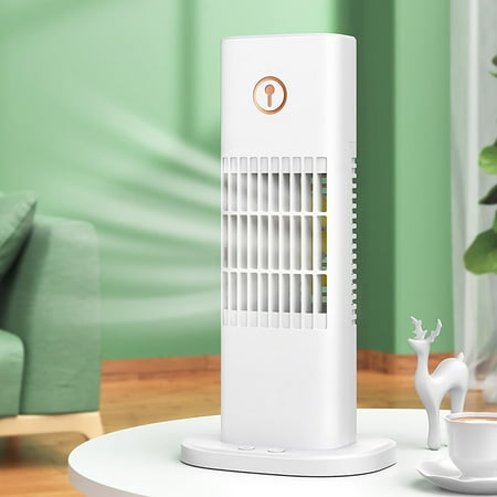 

A07 USB Fans Portable Air Conditioner Fan Rechargeable Evaporative Air Cooler Fan With 3 Speed Mode Desktop Humidifier Air Cooler For Home Office And Room White