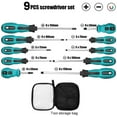 thumbnail image 2 of 9Pcs Screwdriver Set Magnetic Tip Screwdriver Hand Tool Professional Cross and Flat Screwdriver with Cushion Grip Portable Screw Driver Kit 5 Sizes for DIY Engineering, 2 of 8