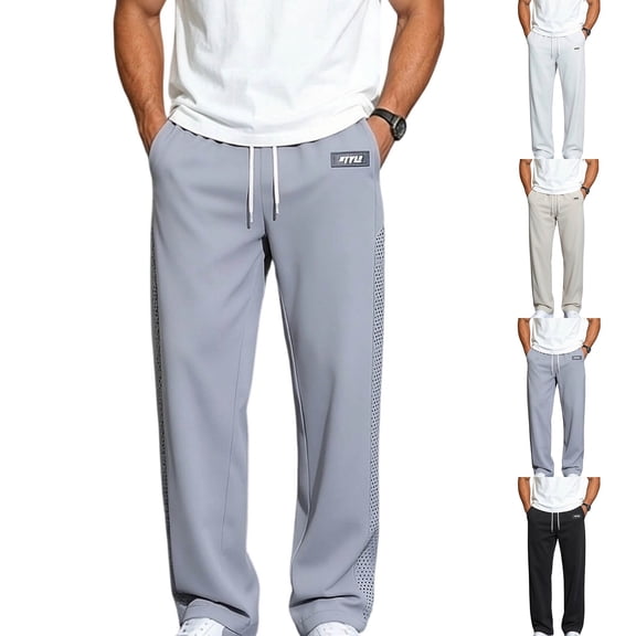 Men's Vent Stretch Fishing Pants, Quick Dry Lightweight Casual Hiking Travel Pants, Breathable Straight-Fit Cooling Work Pants Big & Tall Size M-4XL Gray-A