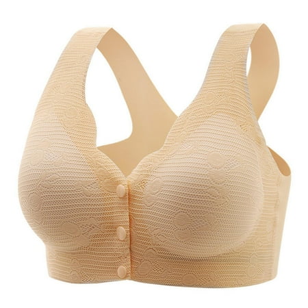 Popular Picks  Woman Bras  Women s Non-Marking Sports Non-Steel Ring Bra  Back Tank Top Underwear  Comfortable and Supportive for Daily Wear and Fitness | Sopatenor  Beige 2XL