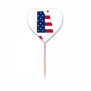 Alabama Toothpick Flags Heart Lable Cupcake Picks
