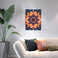 thumbnail image 3 of CozyNet Kaleidoscopic Mandala Of Layered Flower Petals & Geometric Symmetry Wall Art Prints With Frame Canvas Perfect for Living Room & Bedroom, Ready to Hang, Wall Decor 12"x16"in, 3 of 4