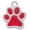 Red, variant on Silver-tone Medium Translucent Green Paw - Good Luck Green Four Leaf Clover Charm Bead Dangle with Mini 2025
