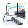 thumbnail image 2 of Adaptador de concentrador USB C, concentrador tipo C 6 en 1, con salida HDMI de 4k, 2 puertos USB, carga USB C Pd de 100 vatios, lector de tarjetas SD/TF, adecuado para MacBook/Pro/Air y más, 2 of 5