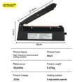 thumbnail image 3 of 110V/220V Food Vacuum Sealer 8 gears Adjustable Kitchen Vacuum Packer Machine Household Vacuum Sealer Small Sealing Machine (AU plug), 3 of 6