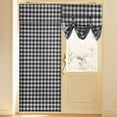 thumbnail image 6 of sunsanly Door Curtain Adjustable Height Plaid Pattern Washable Non-Fading Simple Installation Non-See-Through Privacy Door Window Covering Curtain, 6 of 8