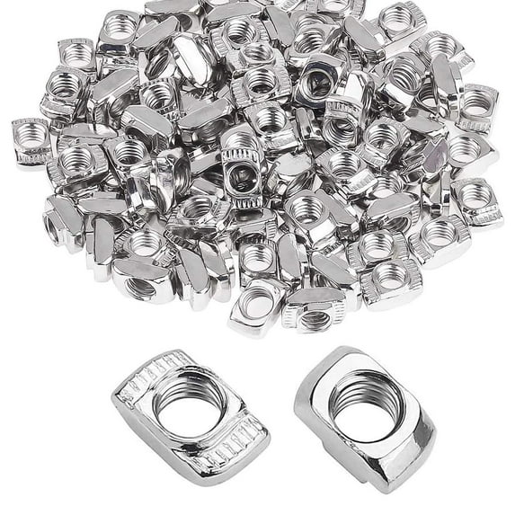 30pcs 4040 Series M5 T Nuts Half Round Roll in T-Nuts for T-Slot 6mm Aluminum Extrusion Profile
