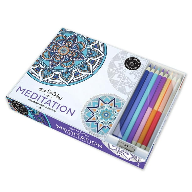 Download Vive Le Color! Meditation (Adult Coloring Book and Pencils): Color Therapy Kit - Walmart.com ...