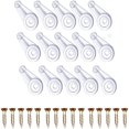 thumbnail image 1 of Dsseng 30 Pcs Glass Retainer Clips Kit with Screw Glass Door Retainer Clips， Cabinet Glass Retainer Clip ，Plastic Glass Panel Clips Mirror Clips for Cabinet Door Window Dressing Hardw, 1 of 5
