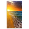 thumbnail image 2 of Fantastic Yellow Sky in Blue Beach - Large Seashore Canvas Print, 2 of 3