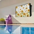 thumbnail image 6 of Outdoor TV Cover 40 to 43 Inches, Vintage Sunflower Bee Gray Plaid Country Farmhouse Waterproof and Weatherproof TV Cover with Remote Control Pocket, Flat Screen TV Cover Protector for Outside TV, 6 of 6