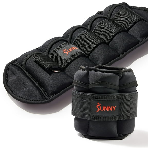 Sunny Health & Fitness Adjustable Ankle Weight 5-Pound (Pair) - SF-WA02-BK