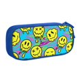 thumbnail image 1 of Large Capacity Pencil Case, Funny Yellow Smile Face Pattern Pencil Pouch 2 Compartments Pencil Bag, 1 of 5