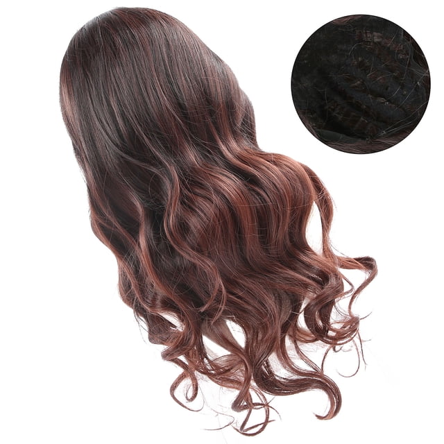 Peluca Ondulada, Peluca De Pelo Resistente Al Calor Con Flequillo De Aire Para Mujeres Para Fiesta De Cosplay Diaria