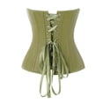 thumbnail image 4 of Ynynloco Womens Faux Leather Zipper Front Bustier Corset Top Sweetheart Neckline Top, 4 of 8