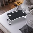 thumbnail image 3 of Escritorio de cama plegable,Mesa de cama plegable,escritorio para ordenador portátil,soporte de lectura,Computadora portátil Cama Escritorio Bandeja de desayuno plegable Sofá,Escritorio Negro BLESIY Escritorio de cama plegable, 3 of 7