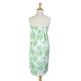 thumbnail image 2 of Design Imports Aqua Dahlia Print Womens Shower Wrap, 2 of 3