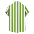 thumbnail image 5 of Mens Vertical Striped Button Down Shirts Cuban Guayabera Camp Collar Short Sleeve Casual Tops, Vintage Old Money Style Summer Soft Lightweight Cardigan Shirt for Resort & Beach Vacation, 5 of 7
