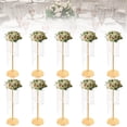 thumbnail image 3 of 10 PCs Wedding Centerpieces Gold Vases, 27.5inch Flower Vases for Wedding Aisle Decor, Wedding Reception, Event Centerpieces, and More, 3 of 12