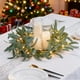 thumbnail image 5 of Guirnalda de luces de olivo Twinkling Tree con LED blanco cálido artificial para dormitorio, sala de estar, bodas, interiores y exteriores, hogar, funciona con pilas, de ratán., 5 of 7