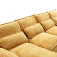 thumbnail image 6 of Aukfa 110" Sectional Sofa Overstuffed U shape Couch for Living Room, 4 Lumbar Pillow, Boucle, Mustard, 6 of 11