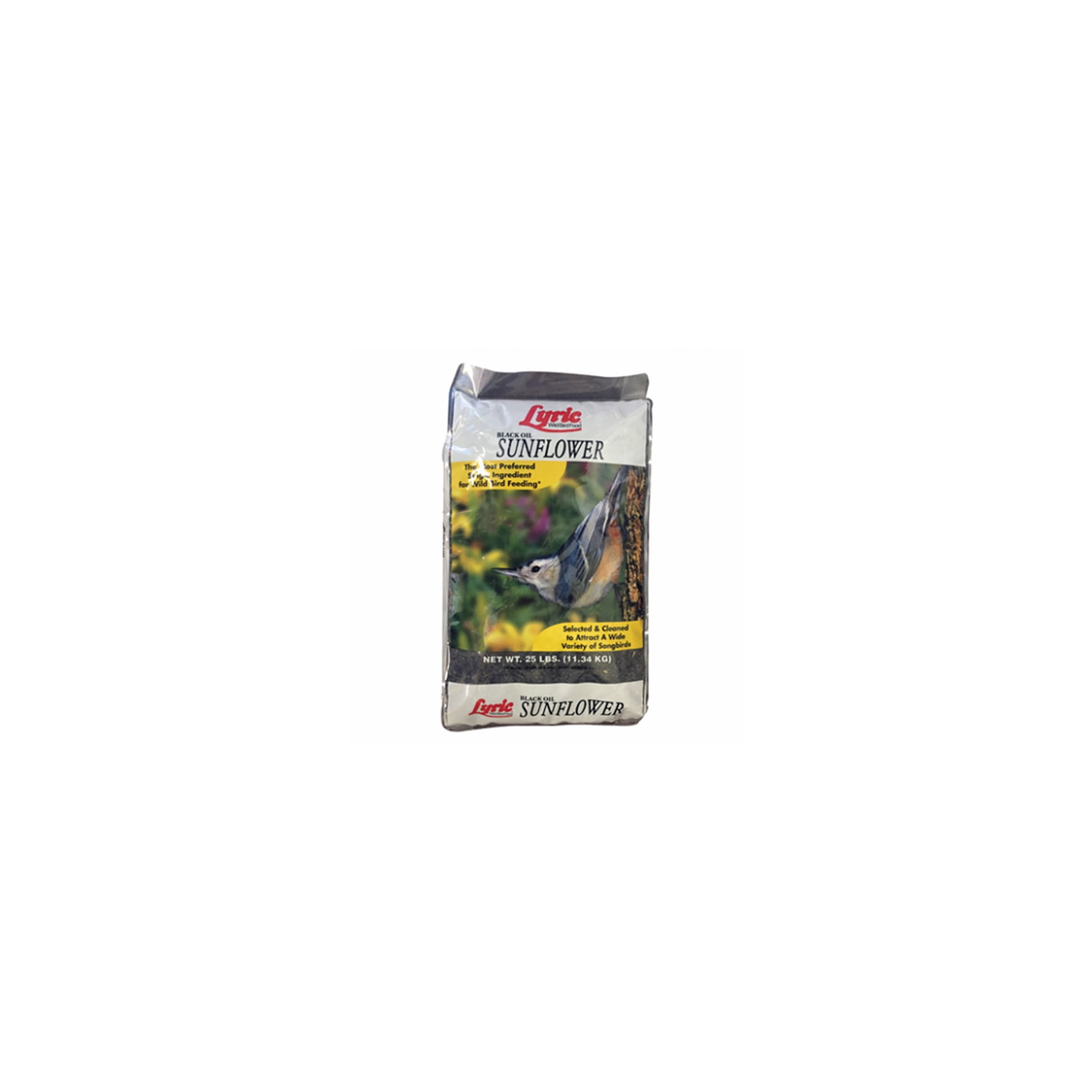 Lyric Wild Bird Feed Black Oil Sunflower Bird Food, 25 lb Bag