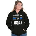 thumbnail image 3 of US Air Force Fly Fight Win USAF Zip Up Hoodie Men's Women's Brisco Brands S, 3 of 6